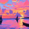 Gauguin's Tahitiaanse zonsondergangschilderij