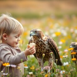 Majestueuze buizerd op oude paal