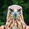 Roofvogel in de oogstzon