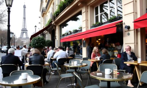 Parijs café, schilderen op nummer