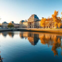 Herfstgloed over het Louvre, Parijs