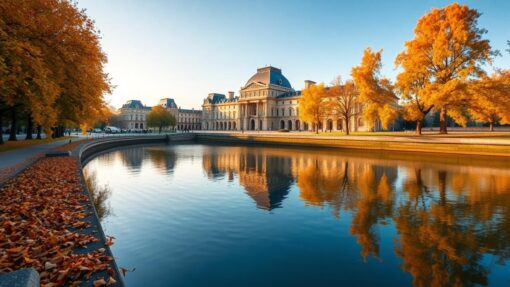 Herfstgloed over het Louvre, Parijs