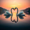 Twee zwanen, liefdevolle reflectie