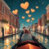 Romantische gondelvaart Venetië bij nacht