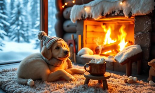 Winterse warmte bij knappend haardvuur