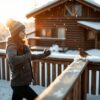 Yoga in de winterse ochtendzon