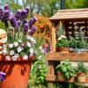 Lente in de kruidentuin