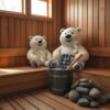 Ontspanning in een houten sauna