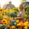 Sterke vrouw, bloeiende tuin