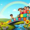 Kinderen bouwen een brug
