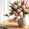 Zonnige tulpen in de vaas