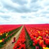 Tulpenzee onder aprilse buien