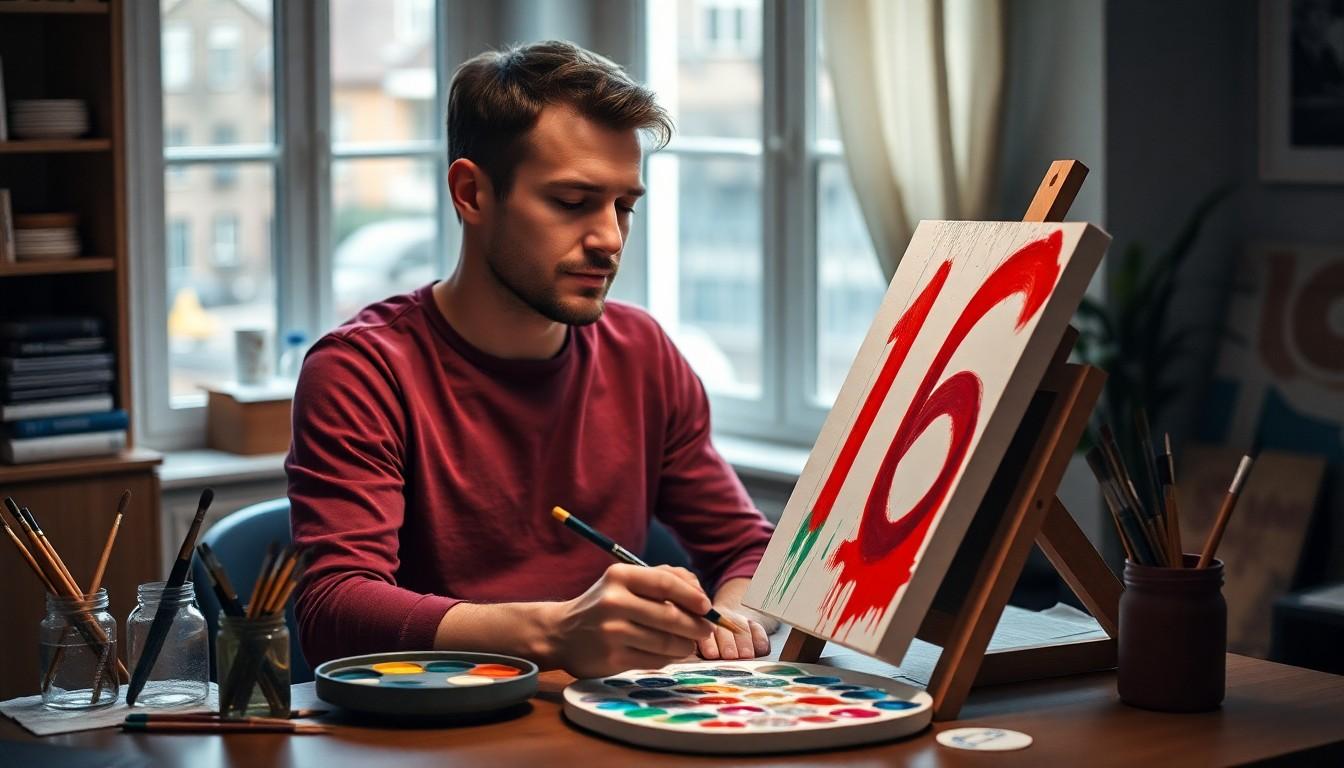 Ontspanning bij foto nummer schilderen