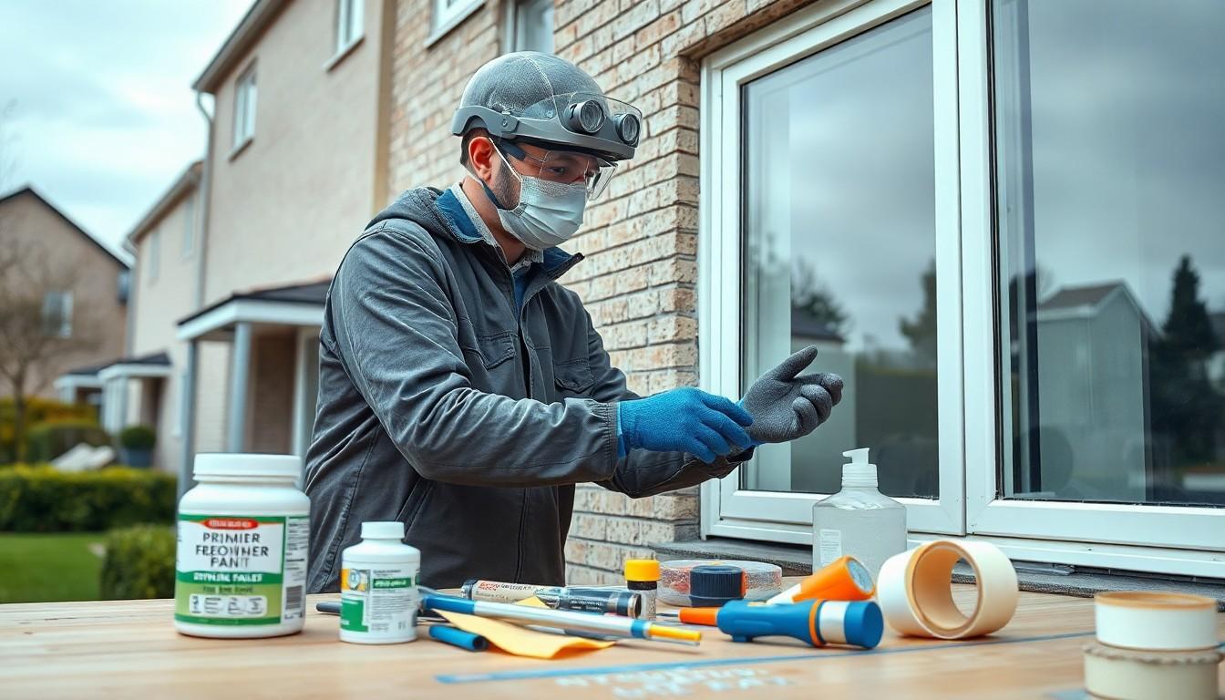 Materialen en gereedschappen voor buitenkozijn schilderen