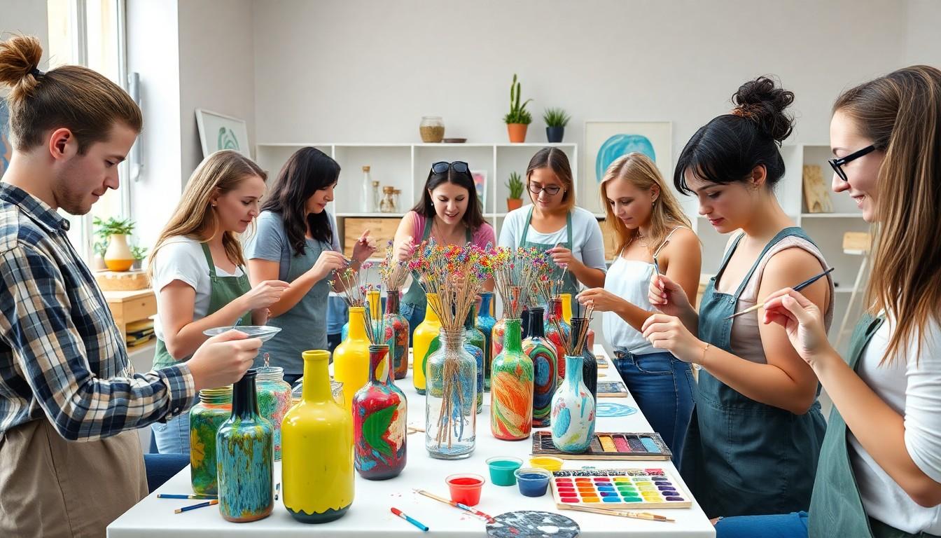 Materialen voor vazen schilderen workshop