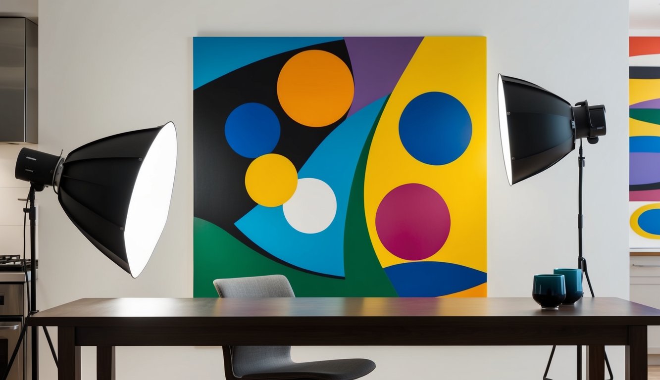 Een creatief palet van abstracte vormen die de stijl van Pablo Picasso weerspiegelen.