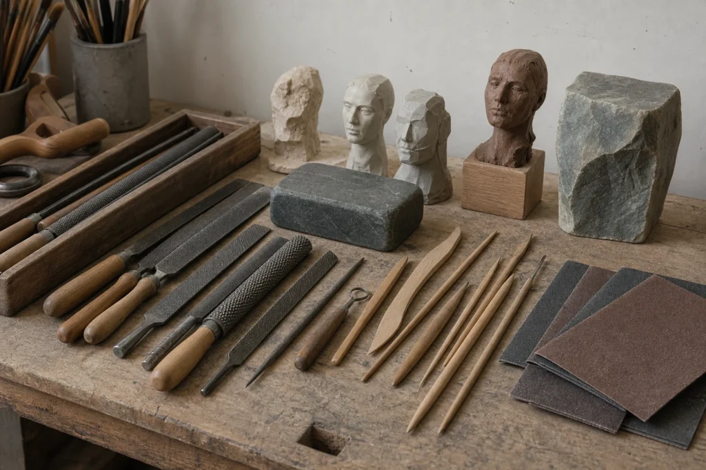 Beeldhouwen voor beginners: kies eerst materiaal, dan gereedschap