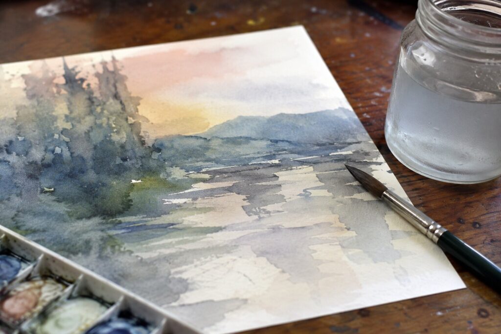 nummerschilderen aquarel