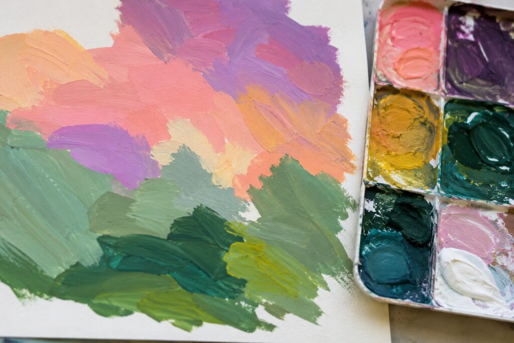 nummerschilderen gouache