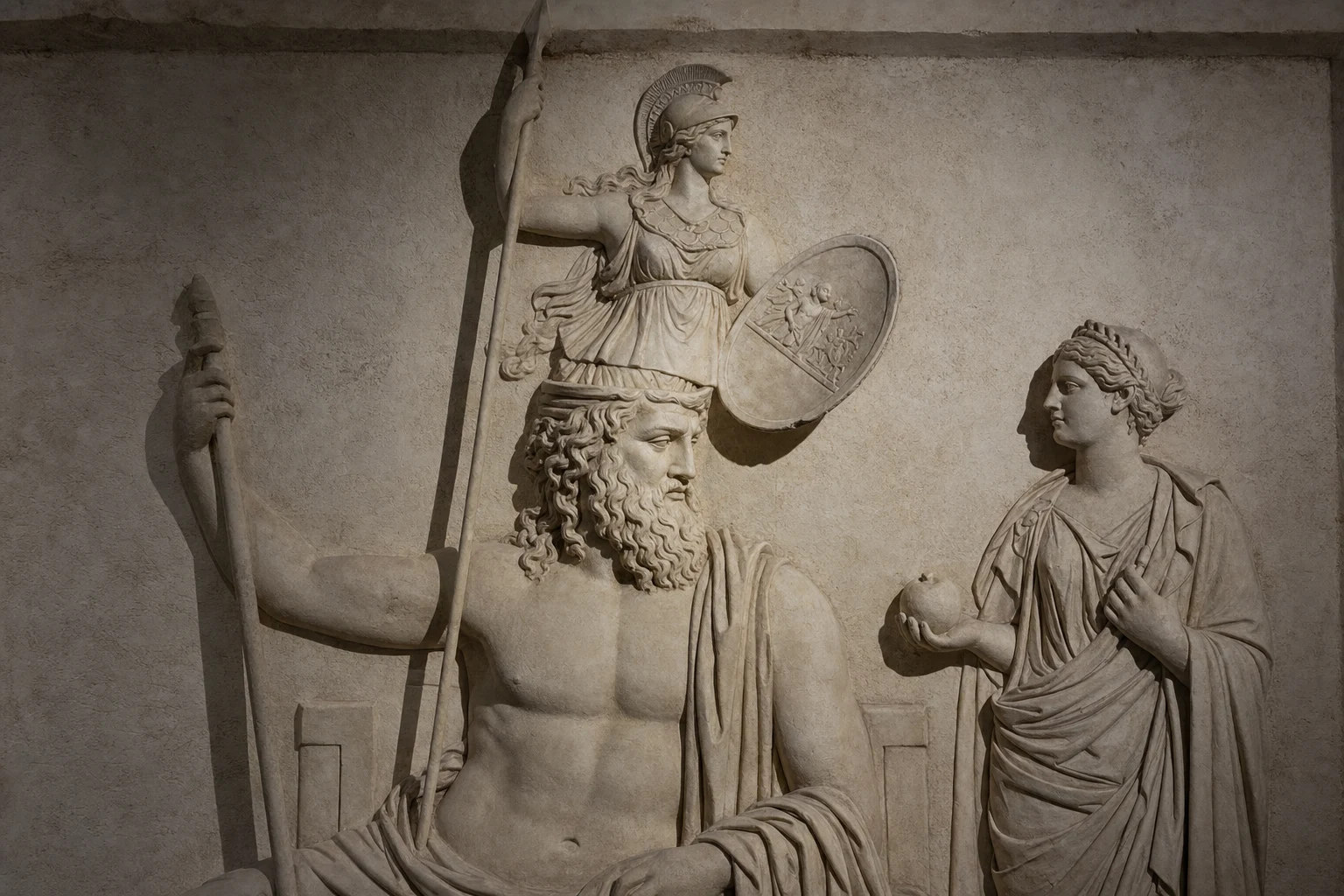 Stilleven met de belangrijkste attributen van Athena