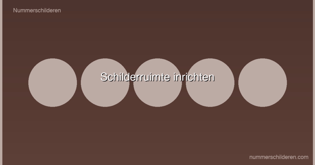 Schilderruimte inrichten