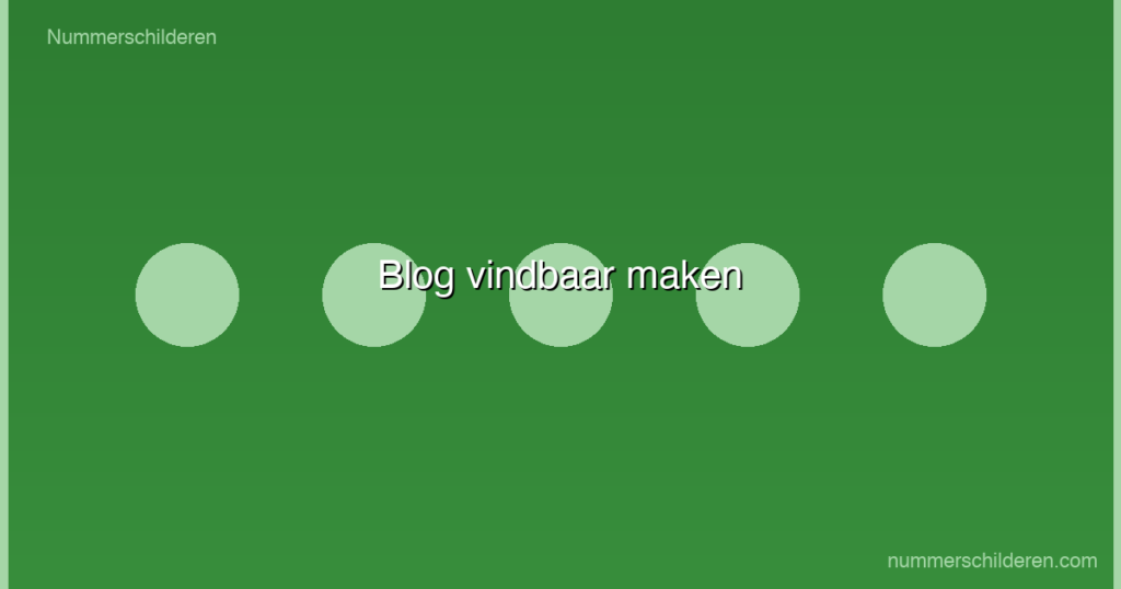 Blog vindbaar maken