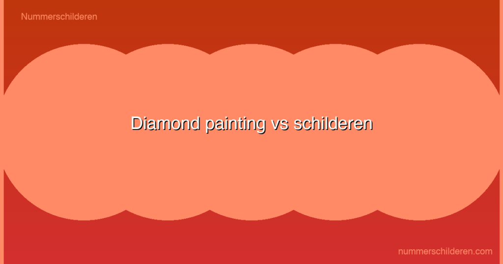 Diamond painting vs schilderen