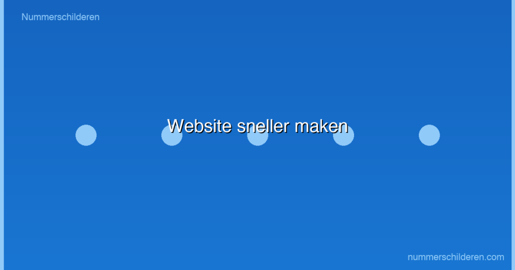 Website sneller maken