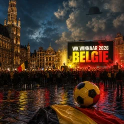 WK winnaar 2026 Belgie schilderen op nummer