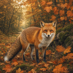 Hoofdafbeelding: Schilderen op nummer vos in herfstbos met koperkleuren