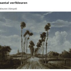 Benadering van Het laantje van Middelharnis van Hobbema met 24 en 36 verfkleuren