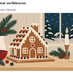 Benadering van het ontwerp peperkoekhuisje met 24 en 36 verfkleuren