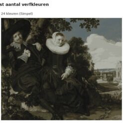 Benadering van Portret van een stel van Frans Hals met 24 en 36 verfkleuren